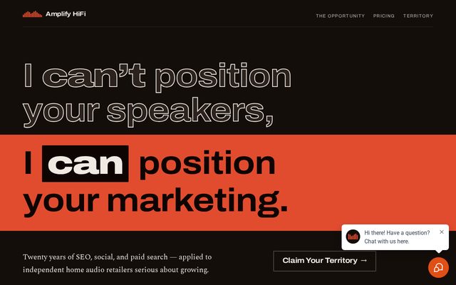 Amplify HiFi homepage