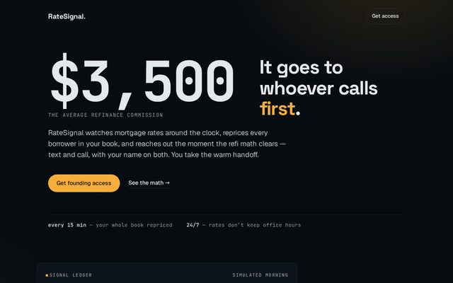 RateSignal homepage